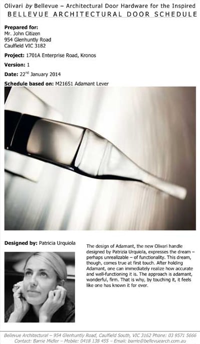 bellevue-architectural-sample-hardware-schedule Sample - Bellevue Architectural Door Hardware Schedule